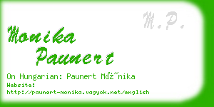 monika paunert business card